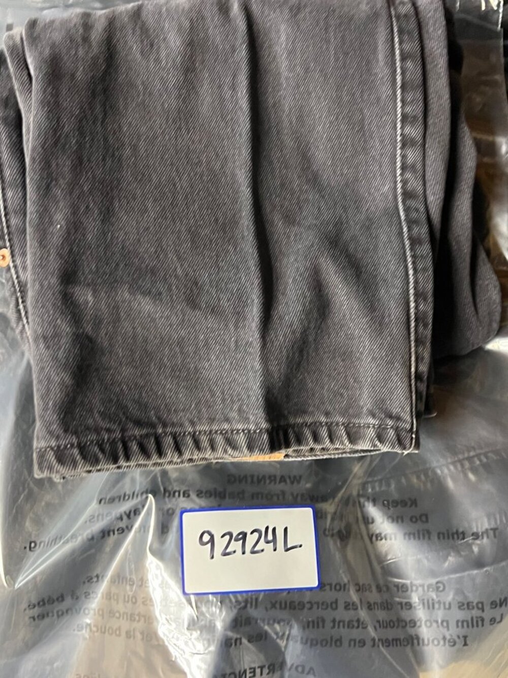 Levi's 501 Dark Black Gray Wash Button Fly Straight Leg Mens Denim Jeans 36 X 34 - Picture 13 of 13